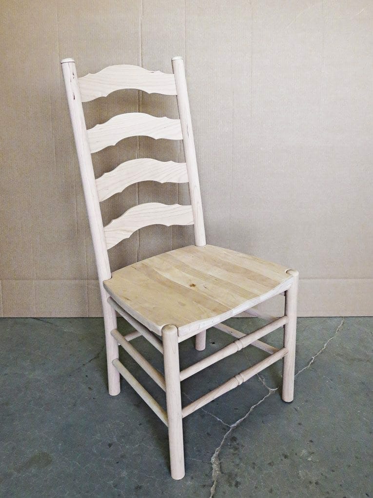 images Provence Ladderback Side Chair, Wood Seat