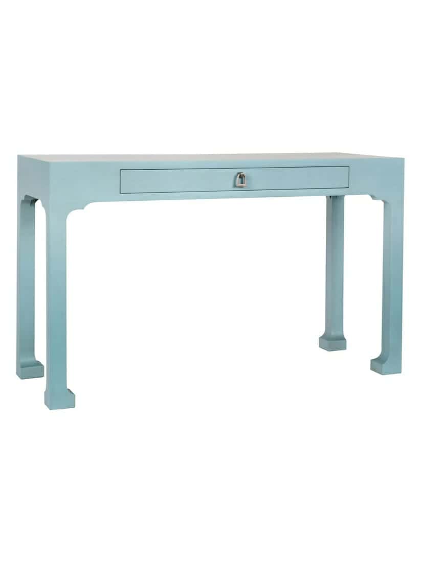 images Sag Harbor 1 Drawer Console Table, Robin's Egg Blue
