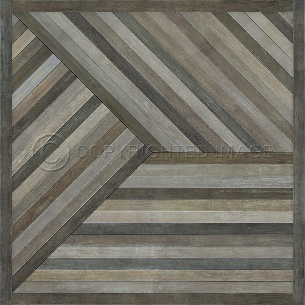 images Sequoia Finch Vinyl Floor Cloth, 60x60, 72x72