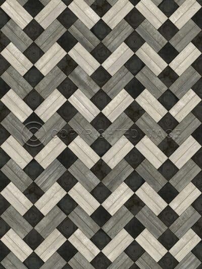Steinbeck Monochrome Vinyl Floor Cloth, 20x30, 38x56