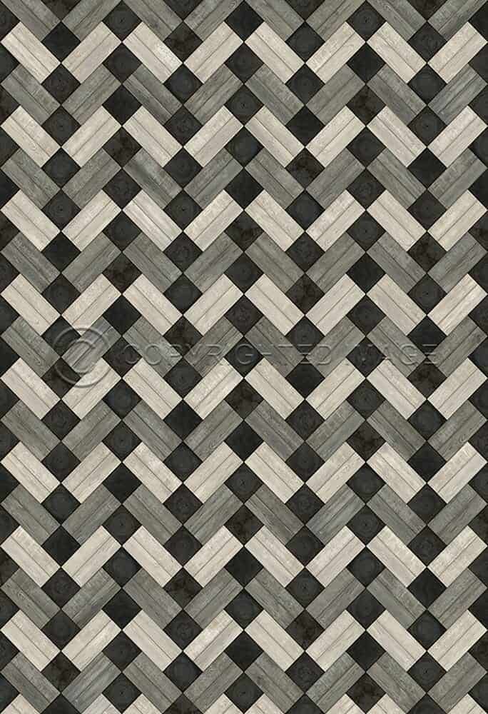 images Steinbeck Monochrome Vinyl Floor Cloth, 52x76, 70x102