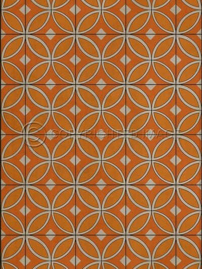 Tadpole Clementine Vinyl Floor Cloth, 20 x 30, 38 x 56, 52 x 76, 70 x 102