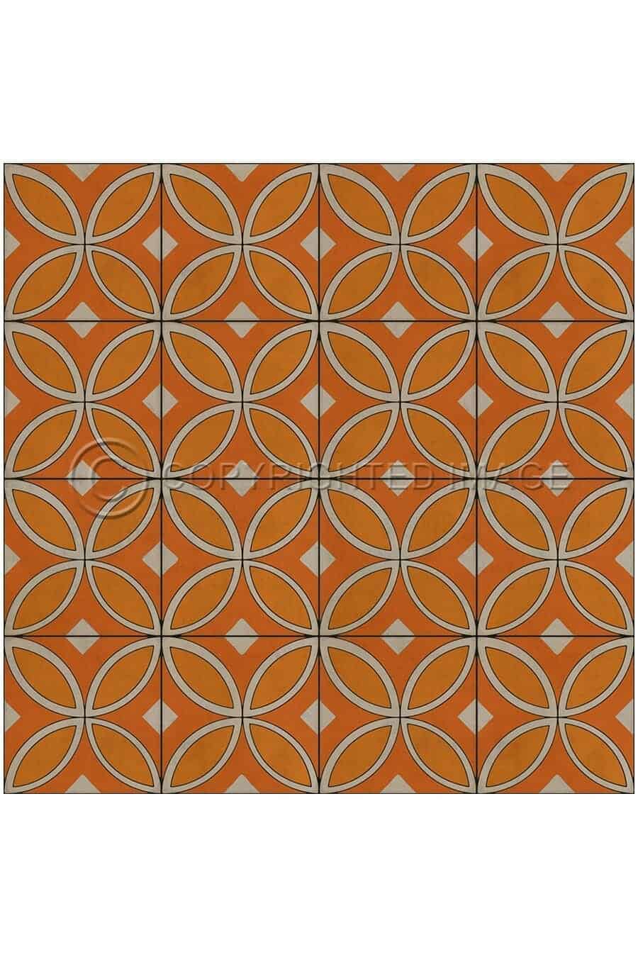 images Tadpole Clementine Vinyl Floor Cloth, 36 x 36, 48 x 48, 60 x 60, 72 x 72 Square