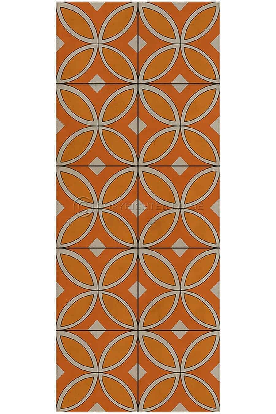 images Tadpole Clementine Vinyl Floor Cloth, 36 x 90 Runner