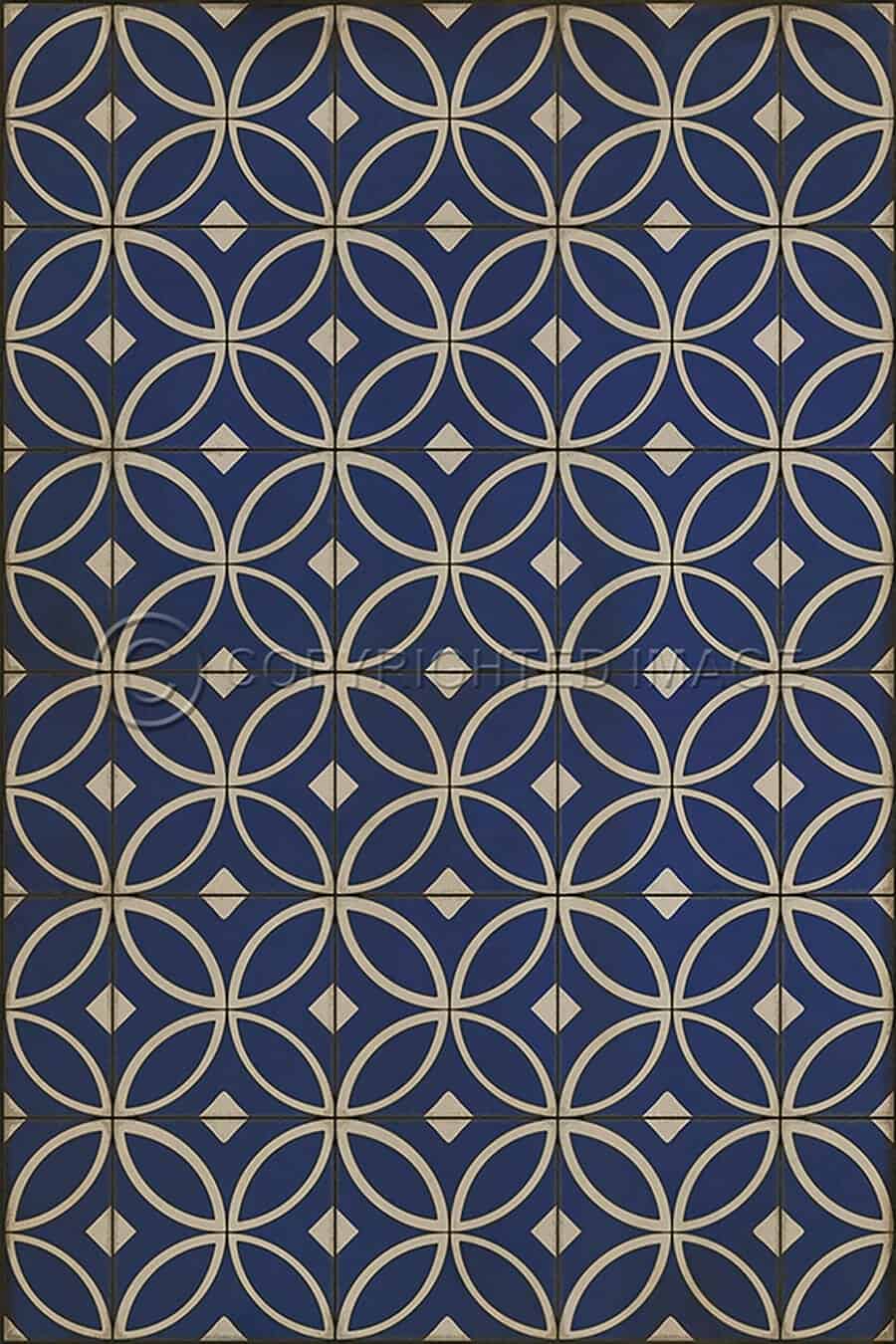 images Tadpole Cobalt Vinyl Floor Cloth, 20 x 30, 38 x 56, 52 x 76, 70 x 102