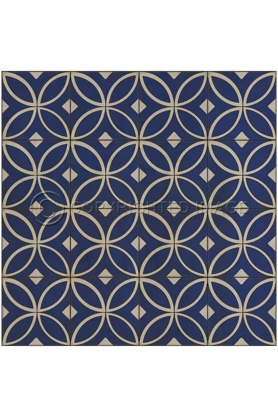 images Tadpole Cobalt Vinyl Floor Cloth, 36 x 36, 48 x 48, 60 x 60, 72 x 72 Square