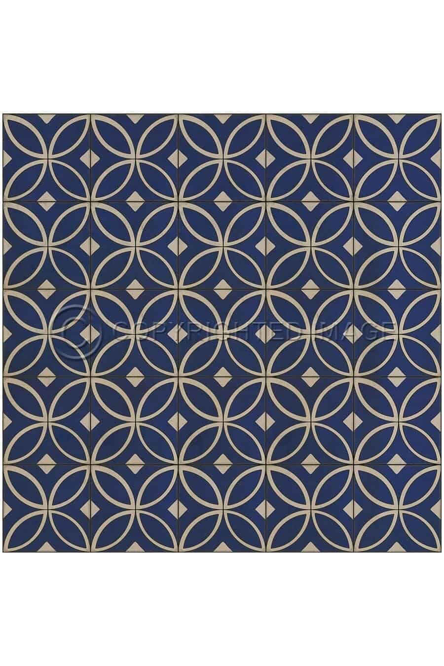 images Tadpole Cobalt Vinyl Floor Cloth, 96 x 96, 120 x 120 Square