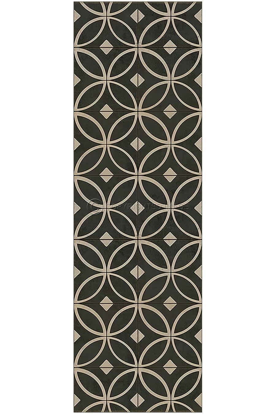 images Tadpole Ebony Vinyl Floor Cloth, 36 x 115 Runner