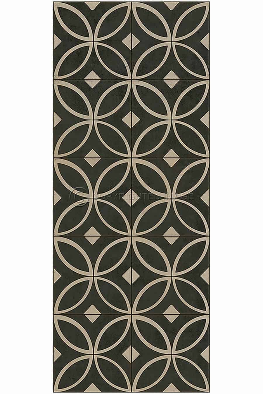 images Tadpole Ebony Vinyl Floor Cloth, 36 x 90 Runner