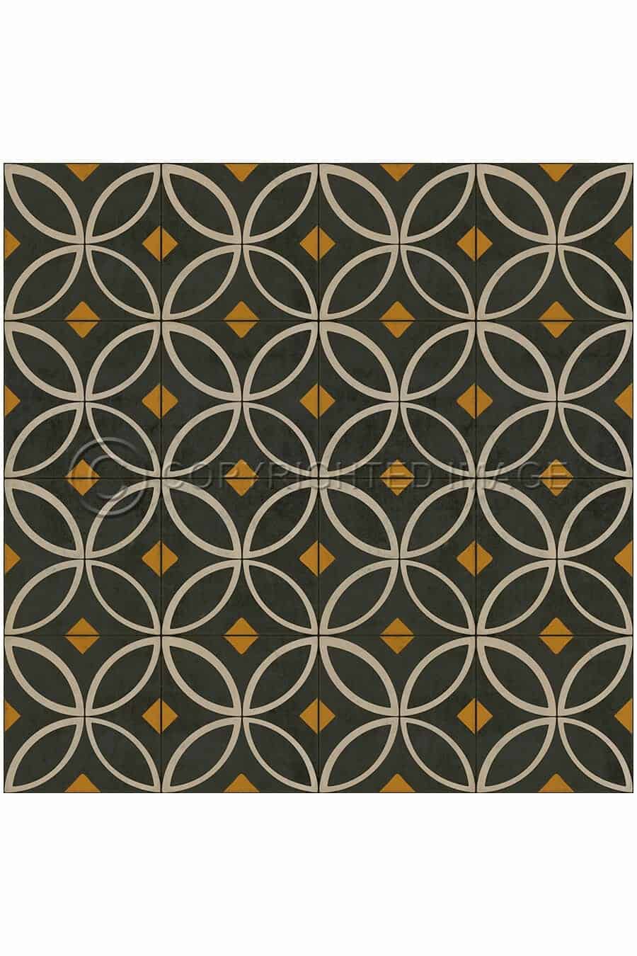 images Tadpole Jonquil Vinyl Floor Cloth, 36 x 36, 48 x 48, 60 x 60, 72 x 72 Square