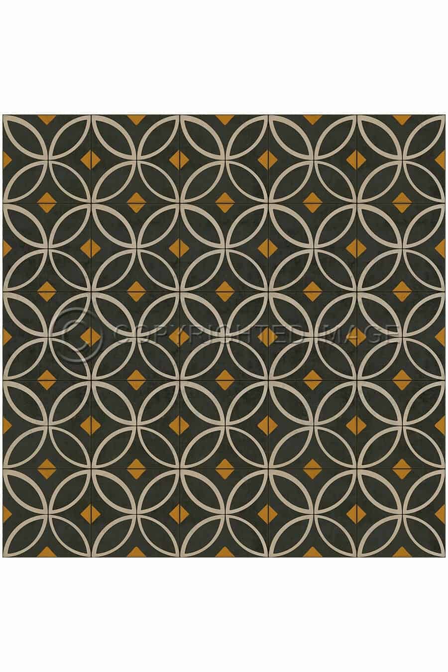 images Tadpole Jonquil Vinyl Floor Cloth, 96 x 96, 120 x 120 Square