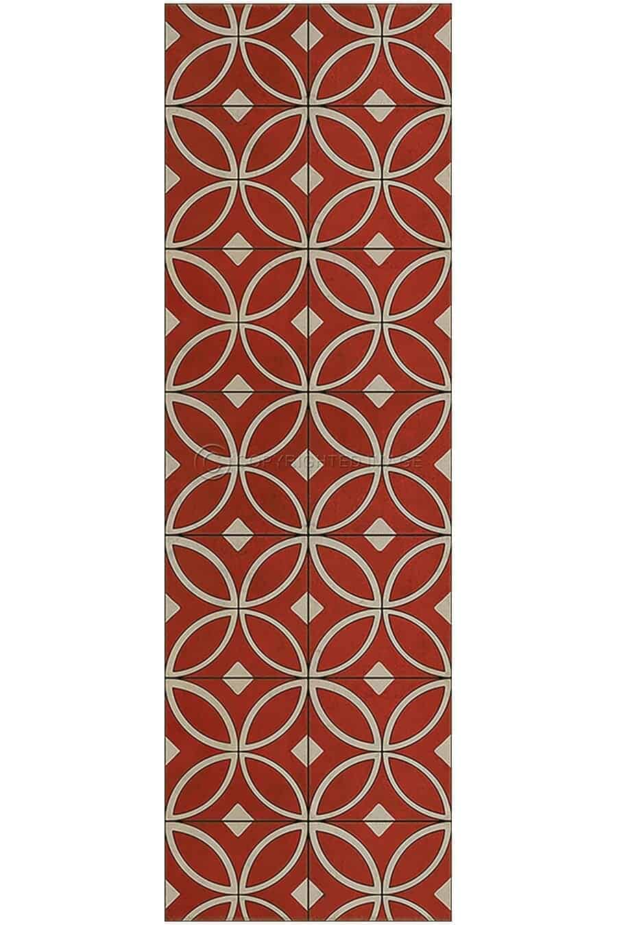images Tadpole Scarlet Vinyl Floor Cloth, 36 x 115 Runner