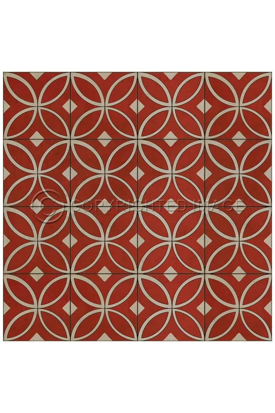 images Tadpole Scarlet Vinyl Floor Cloth, 36 x 36, 48 x 48, 60 x 60, 72 x 72 Square
