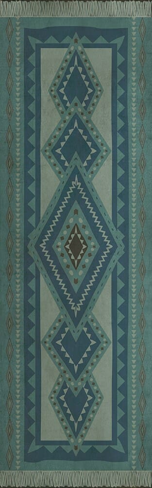images The Tribal Ocean Vinyl Floor Cloth , 36x115