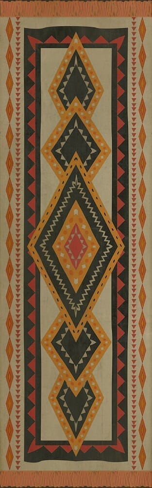 images The Tribal Sunrise Vinyl Floor Cloth , 36x115