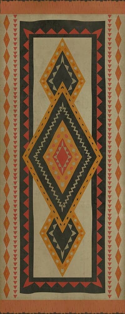 images The Tribal Sunrise Vinyl Floor Cloth , 36x90