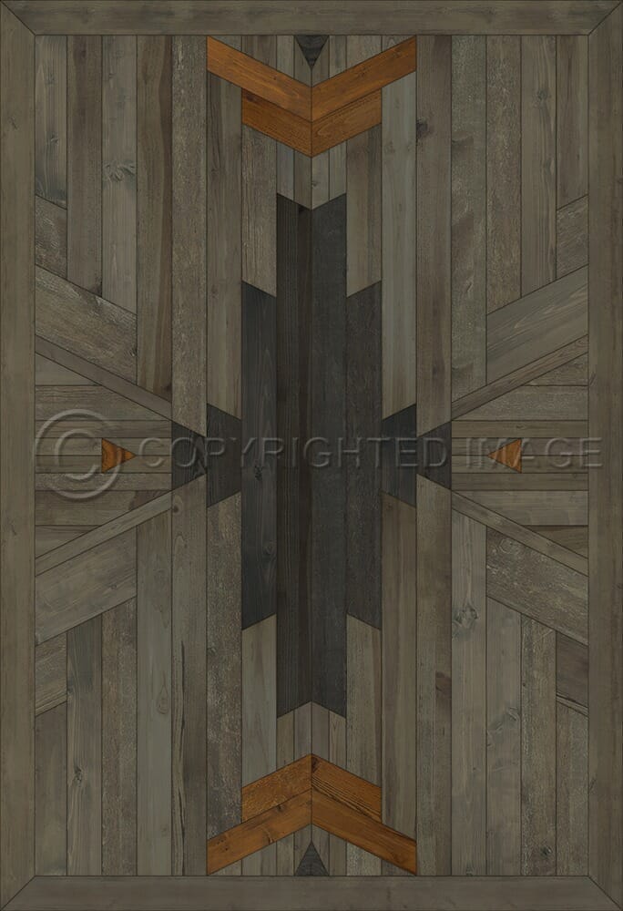 images Yellowstone Raven Vinyl Floor Cloth, 52x76, 70x102