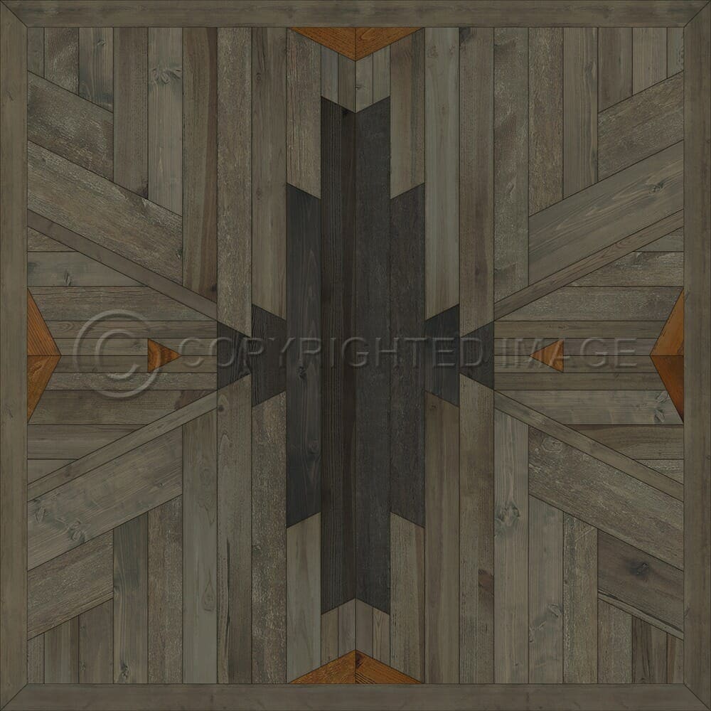 images Yellowstone Raven Vinyl Floor Cloth, 60x60, 72x72