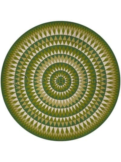 Zinnia Kiwi Vinyl Floor Cloth