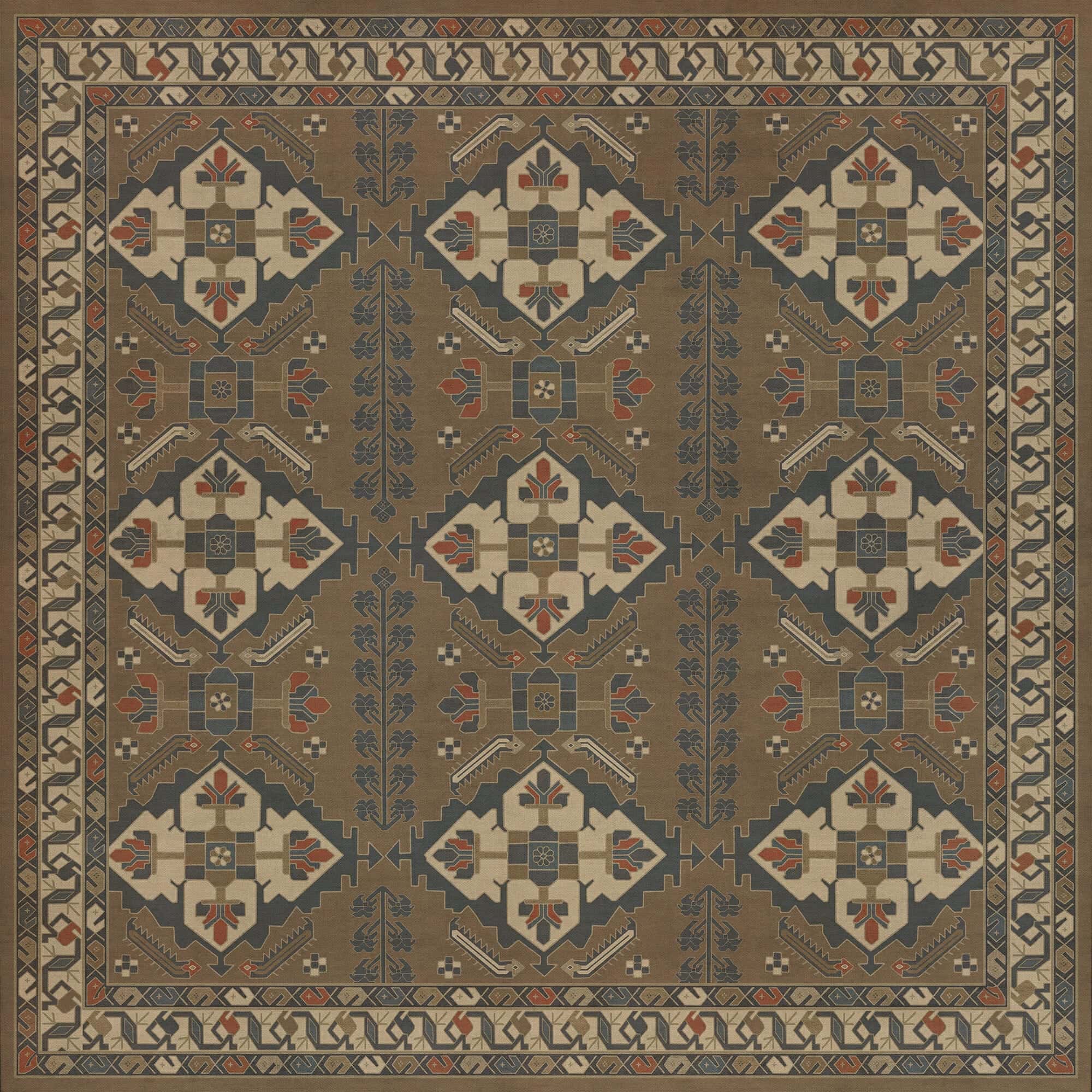 images Zola Nutmeg Vinyl Floor Cloth 60x60