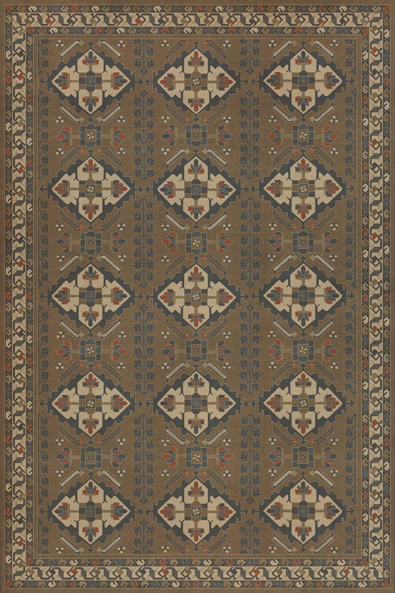 images Zola Nutmeg Vinyl Floor Cloth 72x108
