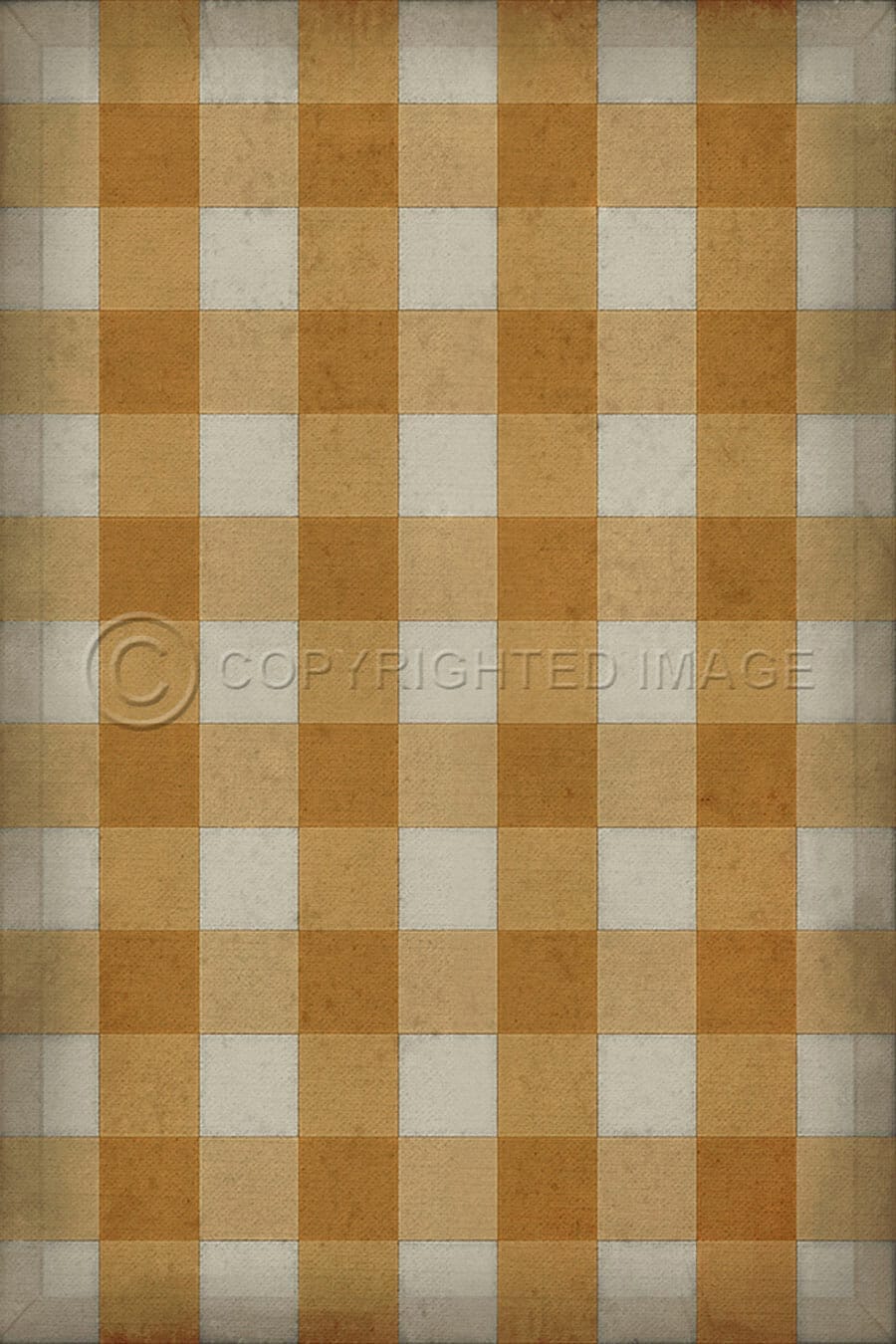 images Adelaide Mustard Vinyl Floor Cloth, 20 x 30, 38 x 56