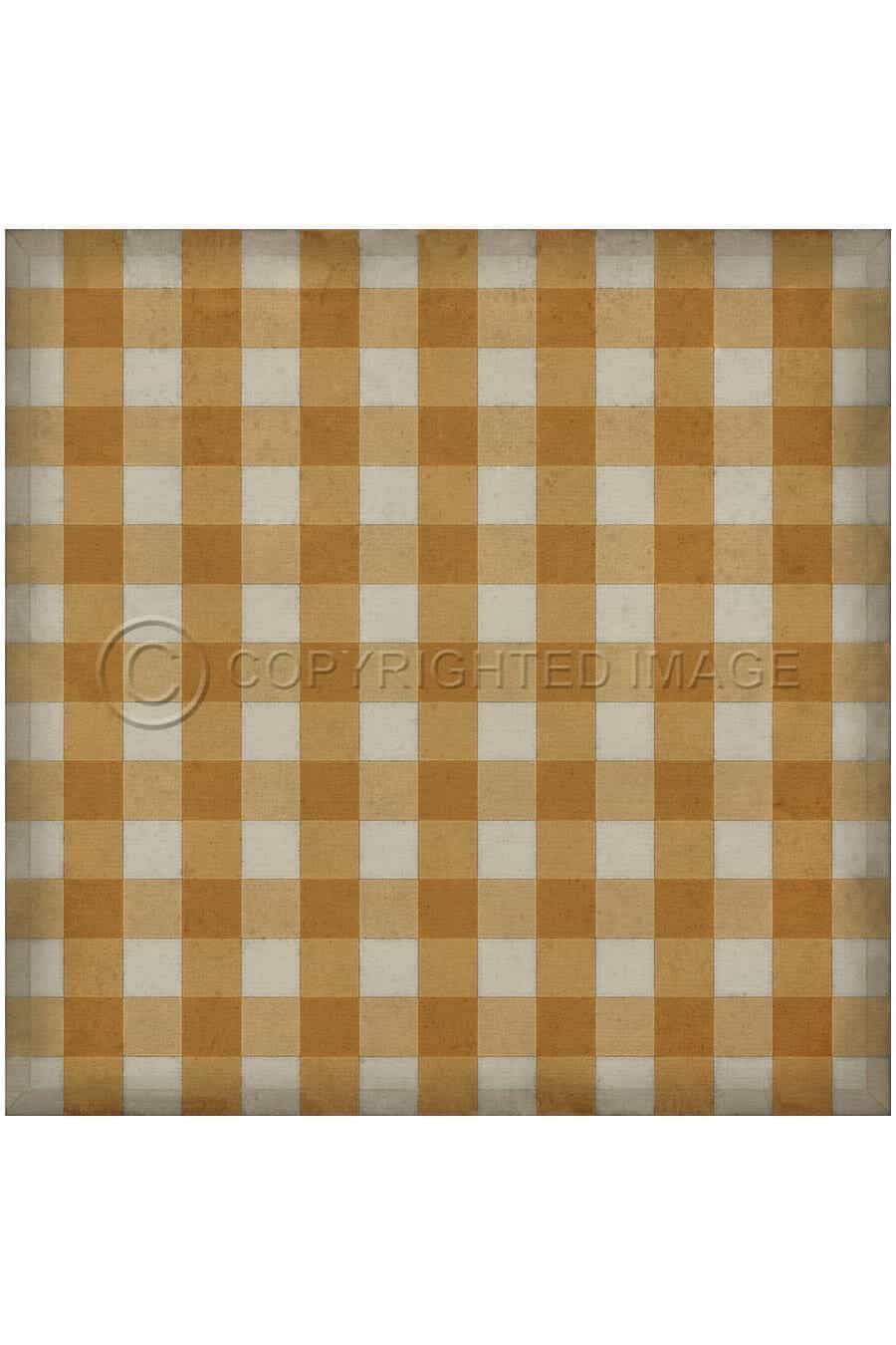 images Adelaide Mustard Vinyl Floor Cloth, 60 x 60. 72 x 72 Square
