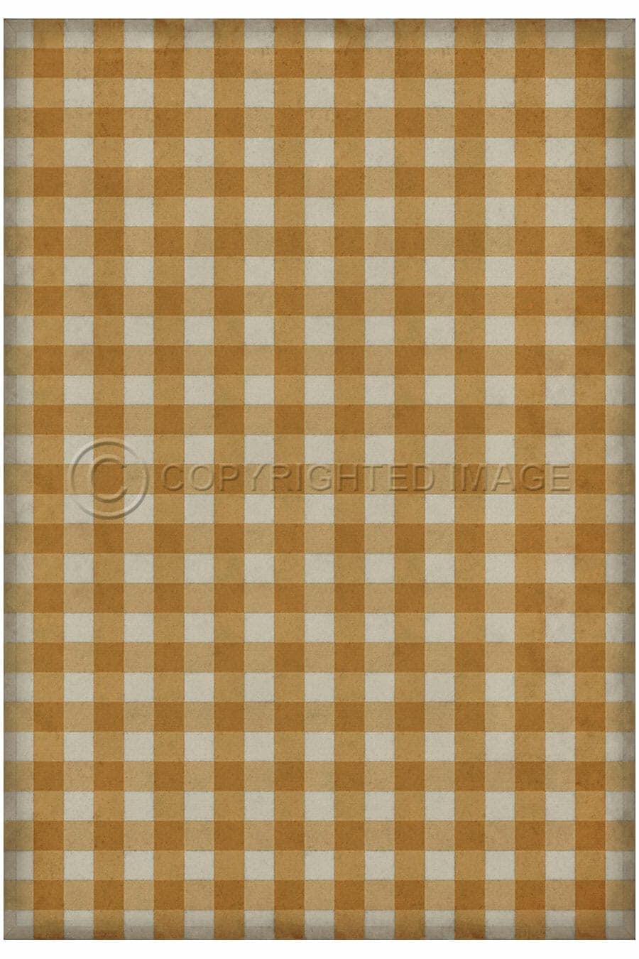 images Adelaide Mustard Vinyl Floor Cloth, 96 x 140, 120 x 175