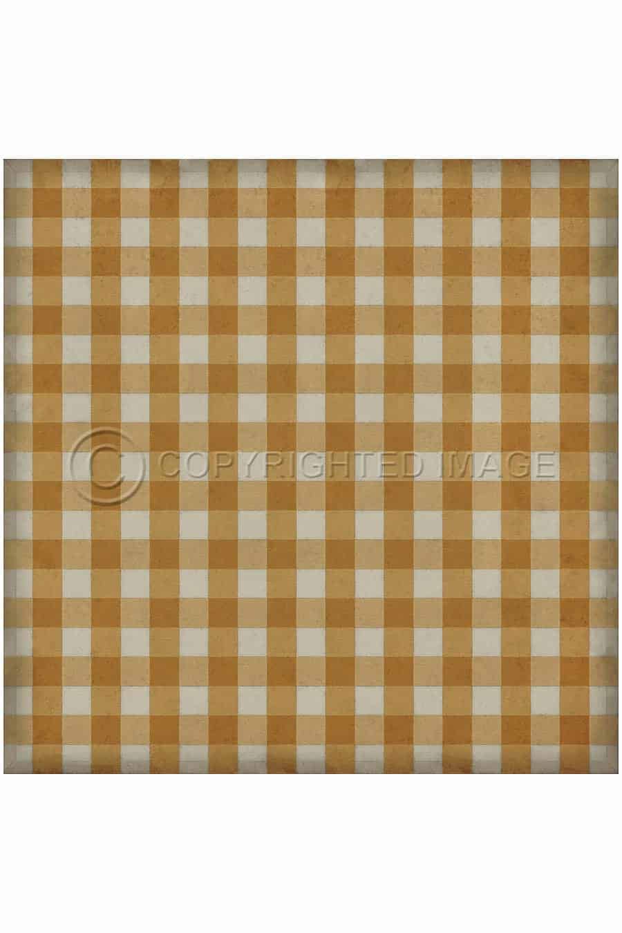images Adelaide Mustard Vinyl Floor Cloth, 96 x 96, 120 x 120 Square