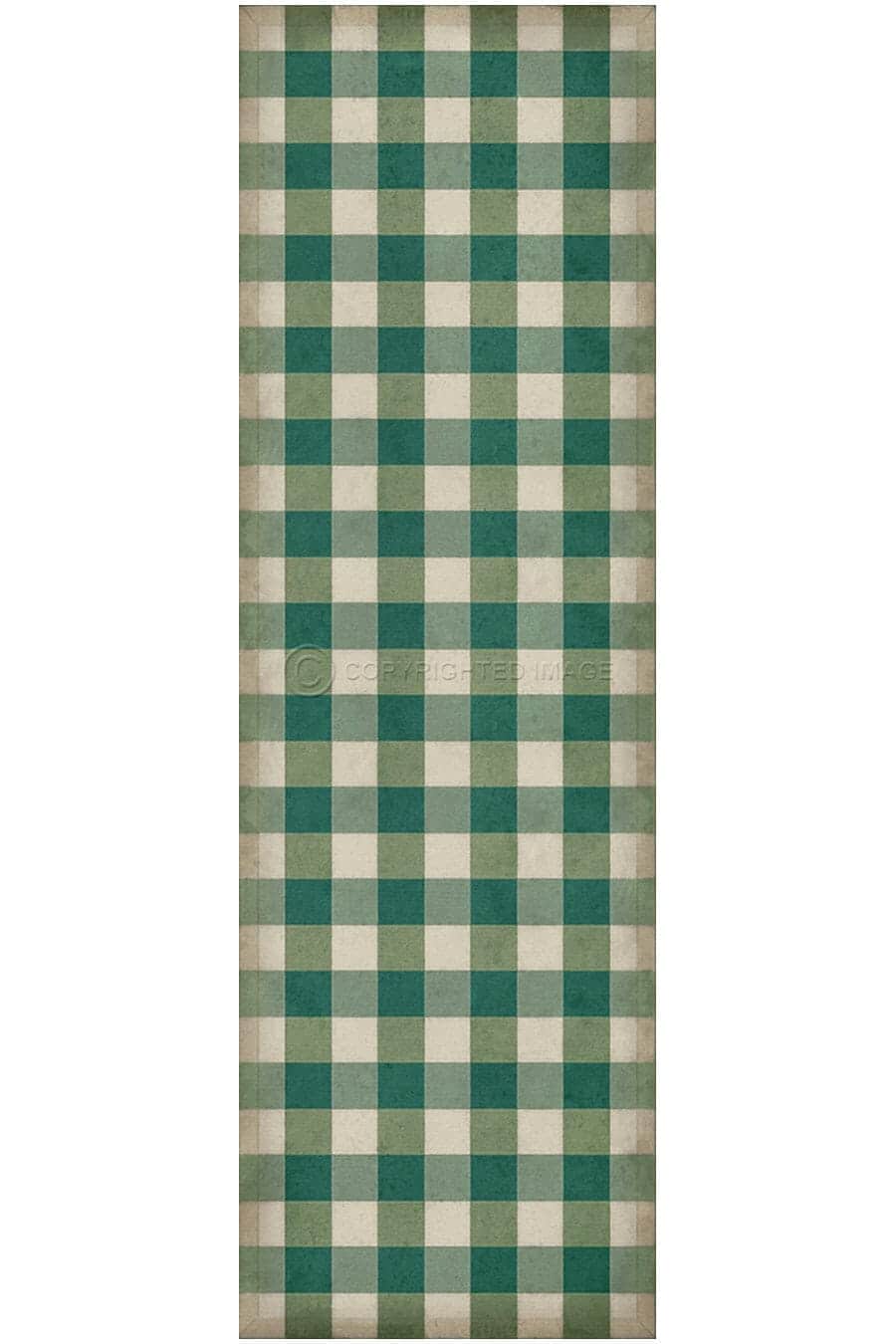 images Adelaide Parsley Vinyl Floor Cloth, 36 x 115 Runner