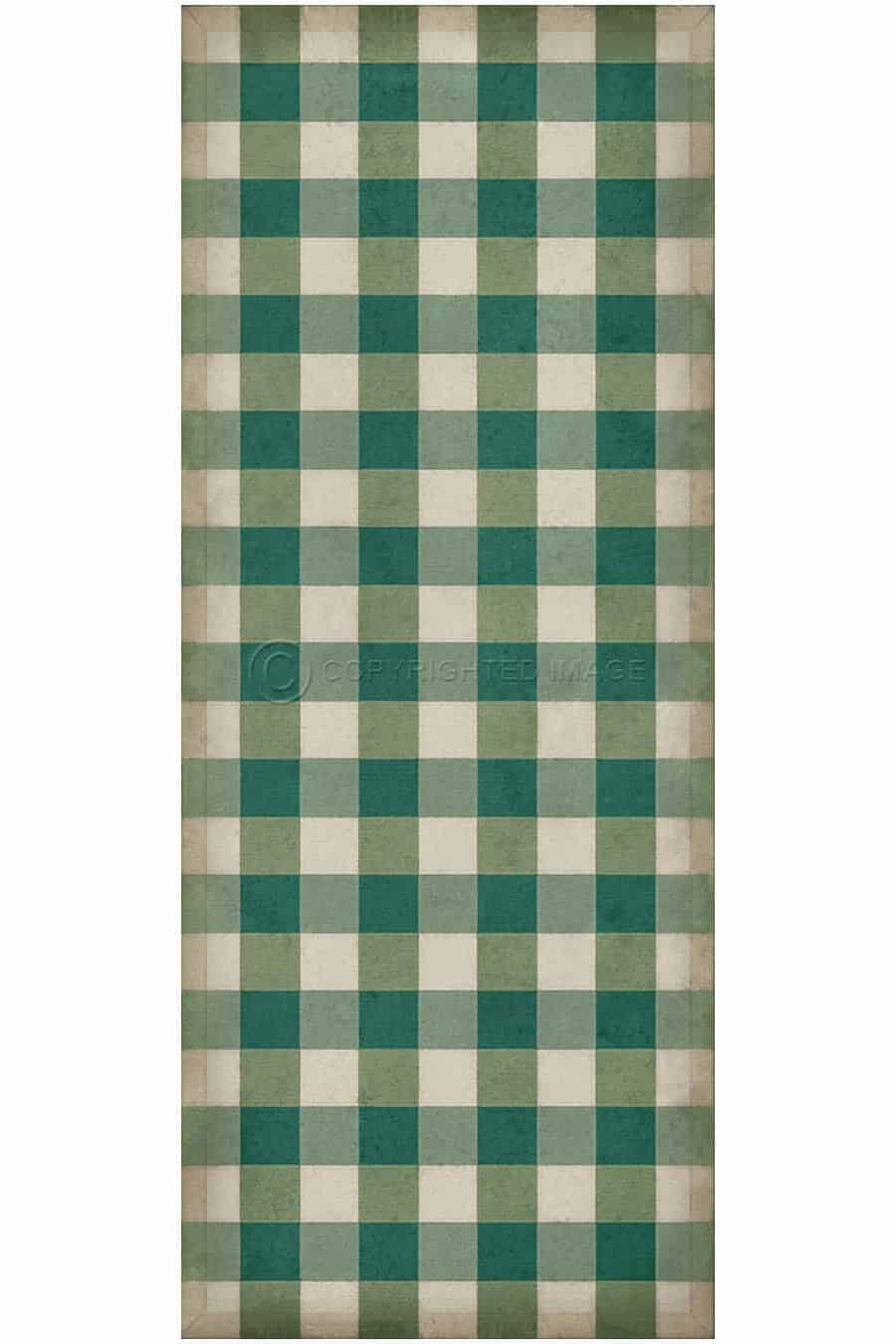 images Adelaide Parsley Vinyl Floor Cloth, 36 x 90 Runner