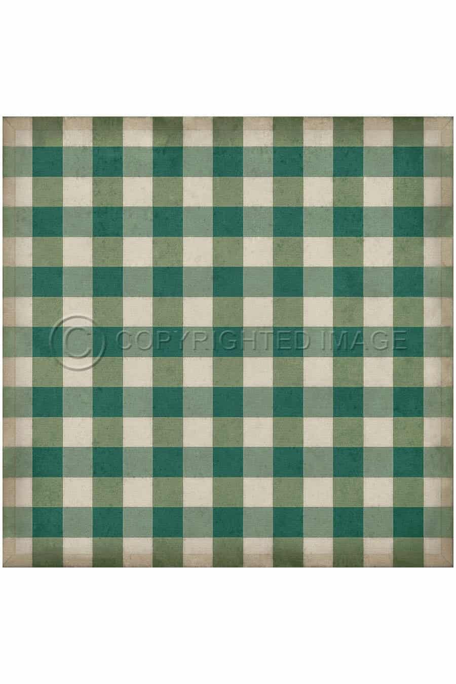 images Adelaide Parsley Vinyl Floor Cloth, 60 x 60. 72 x 72 Square
