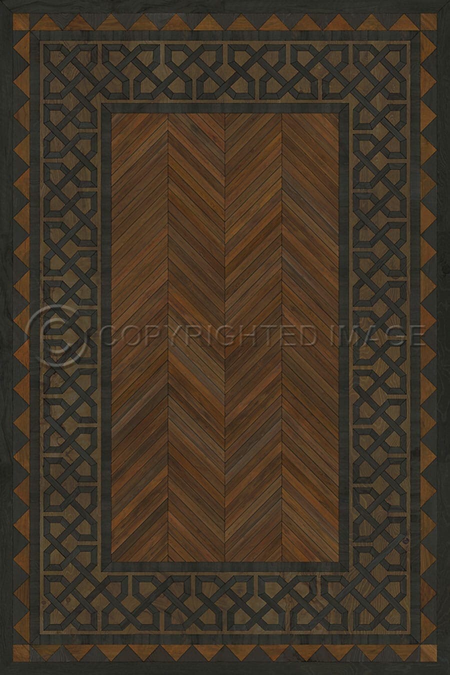 images Spicher Vinyl Floor Cloths, Antiquarian Cardiff Vinyl Floor Cloth, 20 x 30