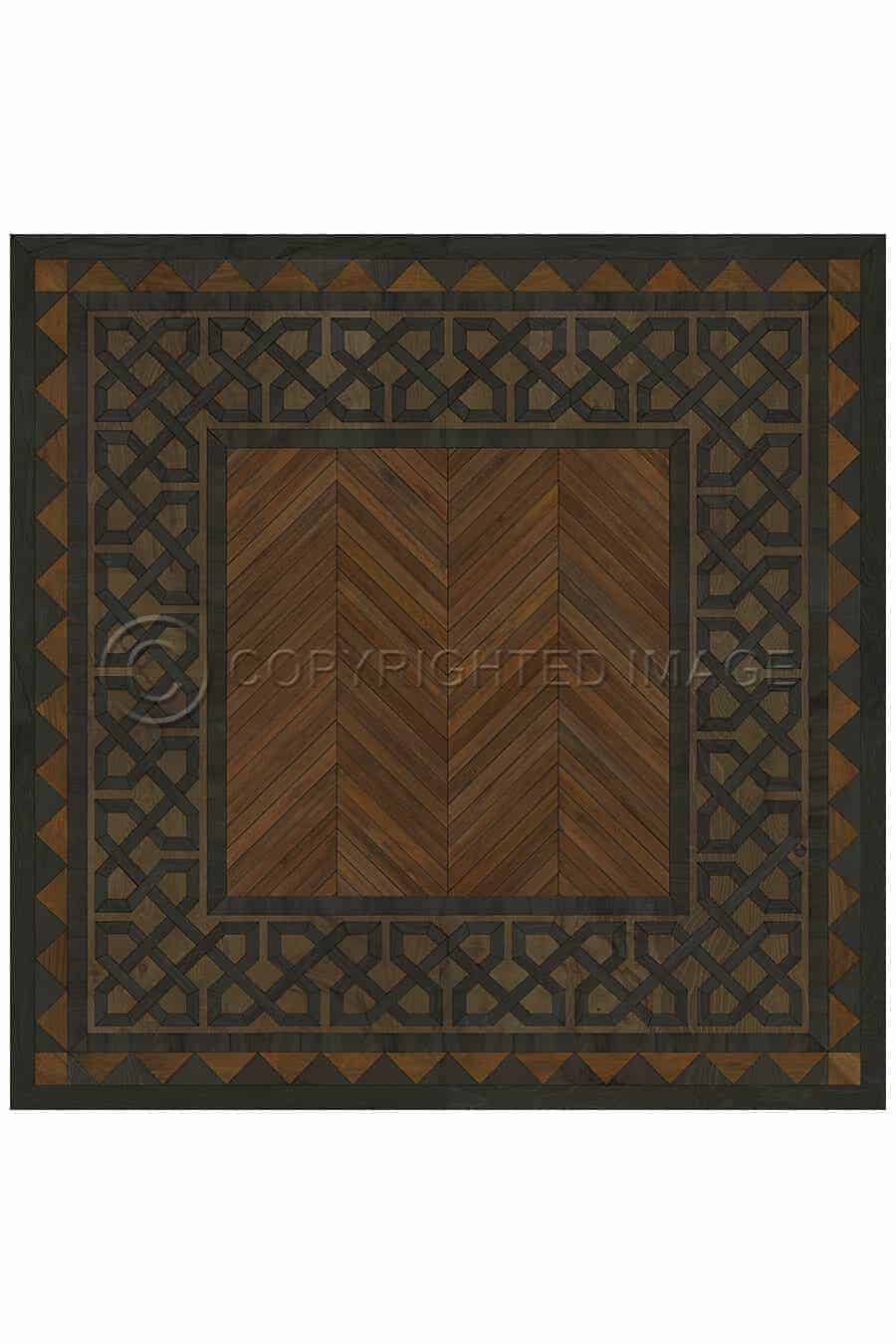 images Spicher Vinyl Floor Cloths, Antiquarian Cardiff Vinyl Floor Cloth, 36 x 36