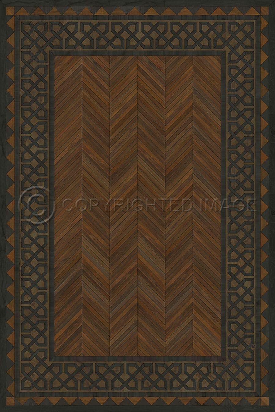 images Spicher Vinyl Floor Cloths, Antiquarian Cardiff Vinyl Floor Cloth, 52 x 76
