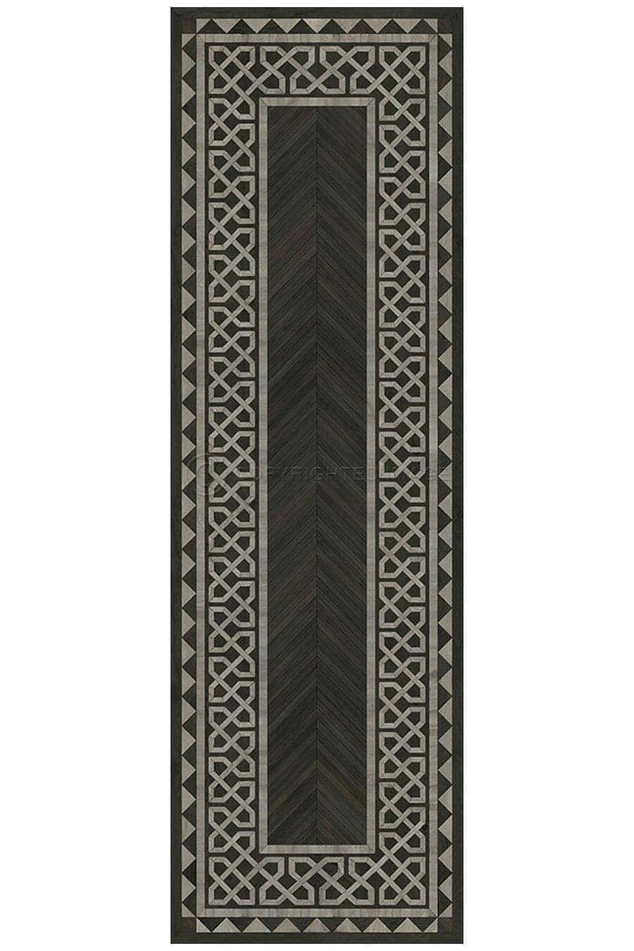 images Spicher Vinyl Floor Cloths, Antiquarian Eton Vinyl Floor Cloth, 36 x 115 Runner