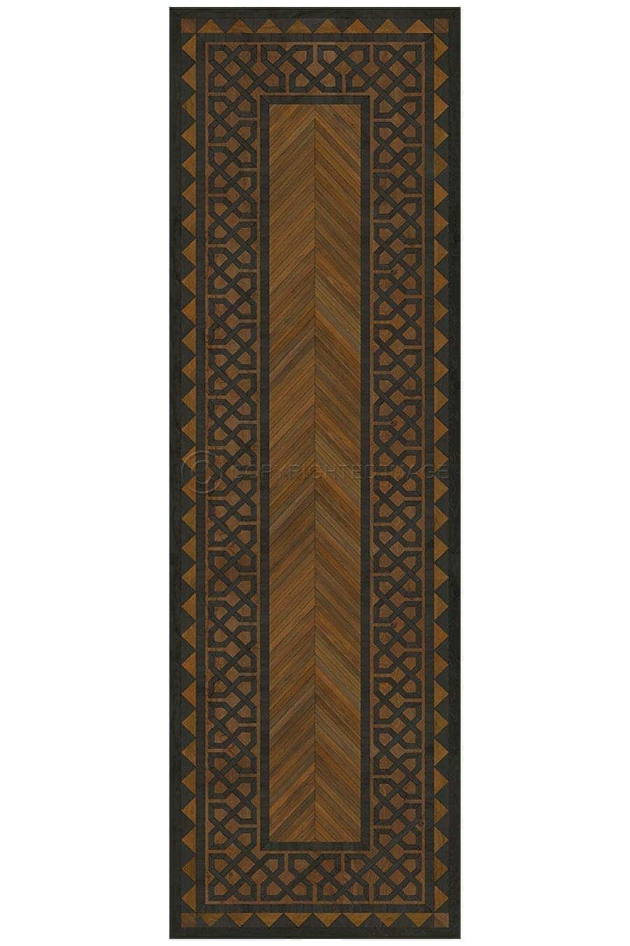 images Antiquarian Trinity Vinyl Floor Cloth, 36 x 115 Runner