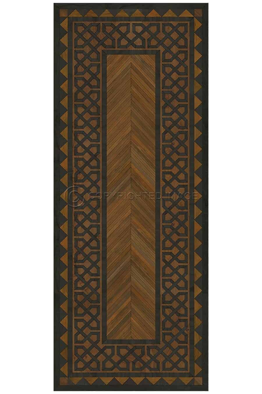 images Antiquarian Trinity Vinyl Floor Cloth, 36 x 90 Runner