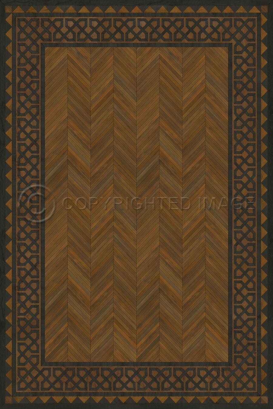 images Antiquarian Trinity Vinyl Floor Cloth, 96 x 140