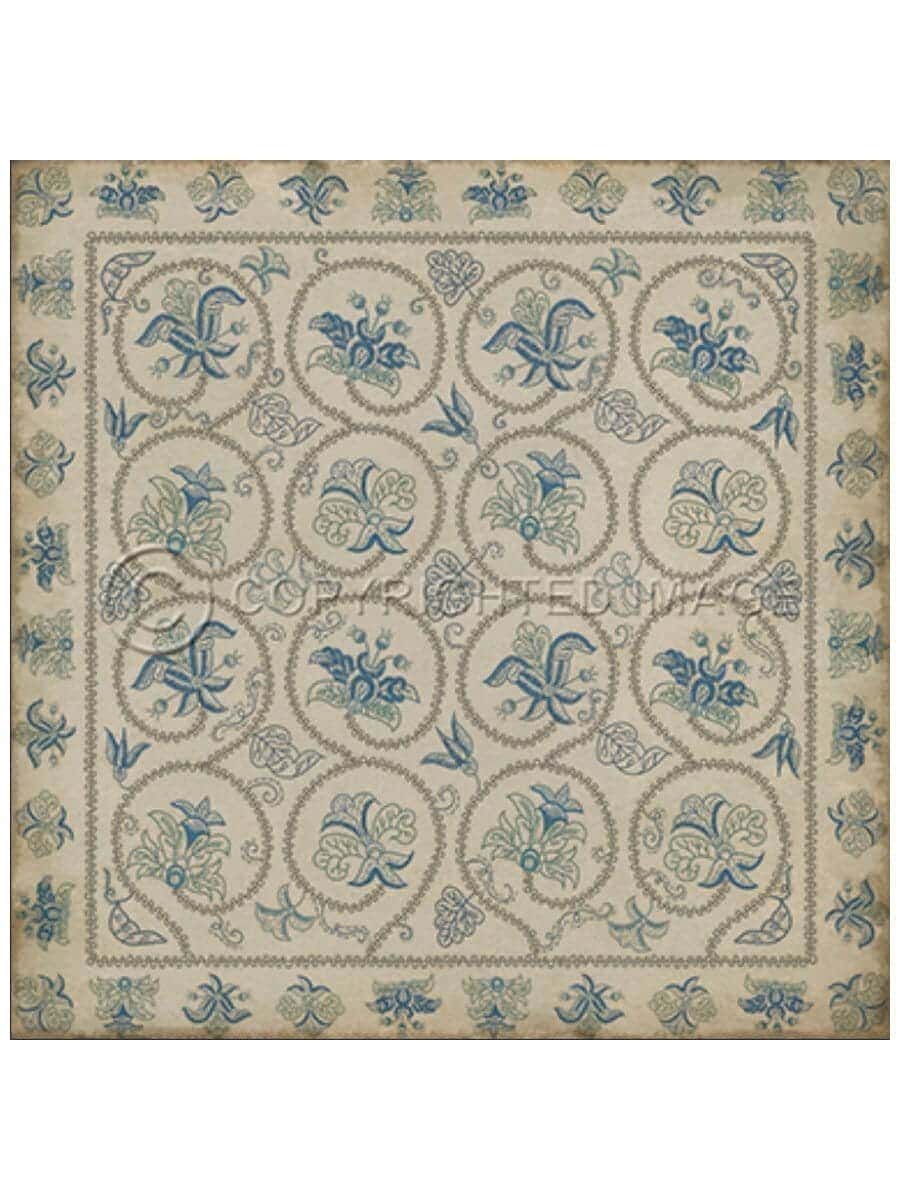 images Spicher Vinyl Floor Cloths, Arabesque Sky Vinyl Floor Cloth, Square
