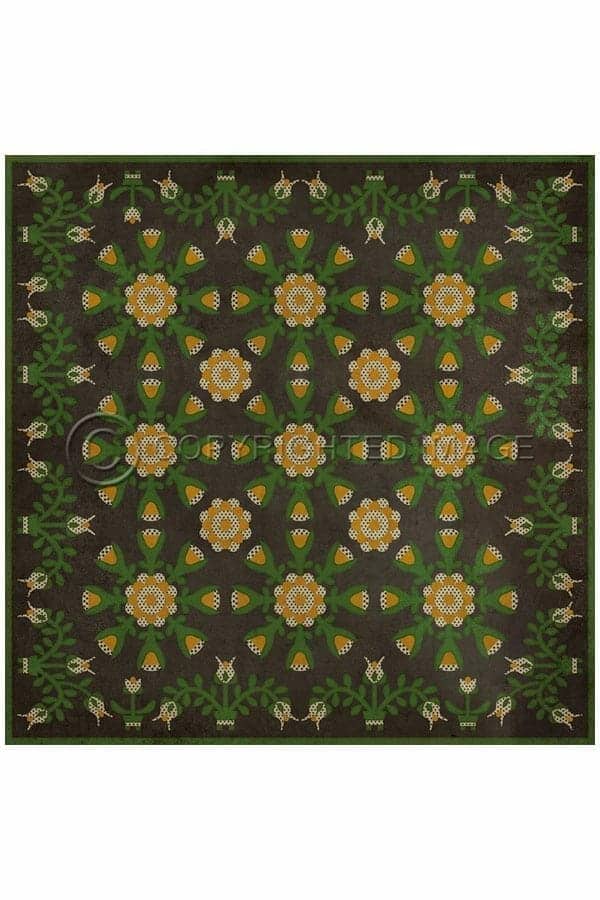 images Spicher Vinyl Floor Cloths, Ariadna Dandelion Vinyl Floor Cloth, 36 x 36 Square