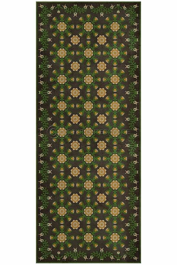 images Spicher Vinyl Floor Cloths, Ariadna Dandelion Vinyl Floor Cloth, 36 x 90 Runner