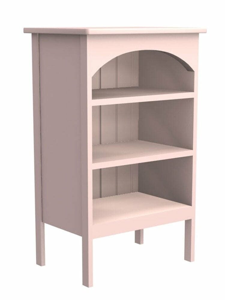 Belfast Bookcase, Arch, Beadboard Interior Back Panel, Blush