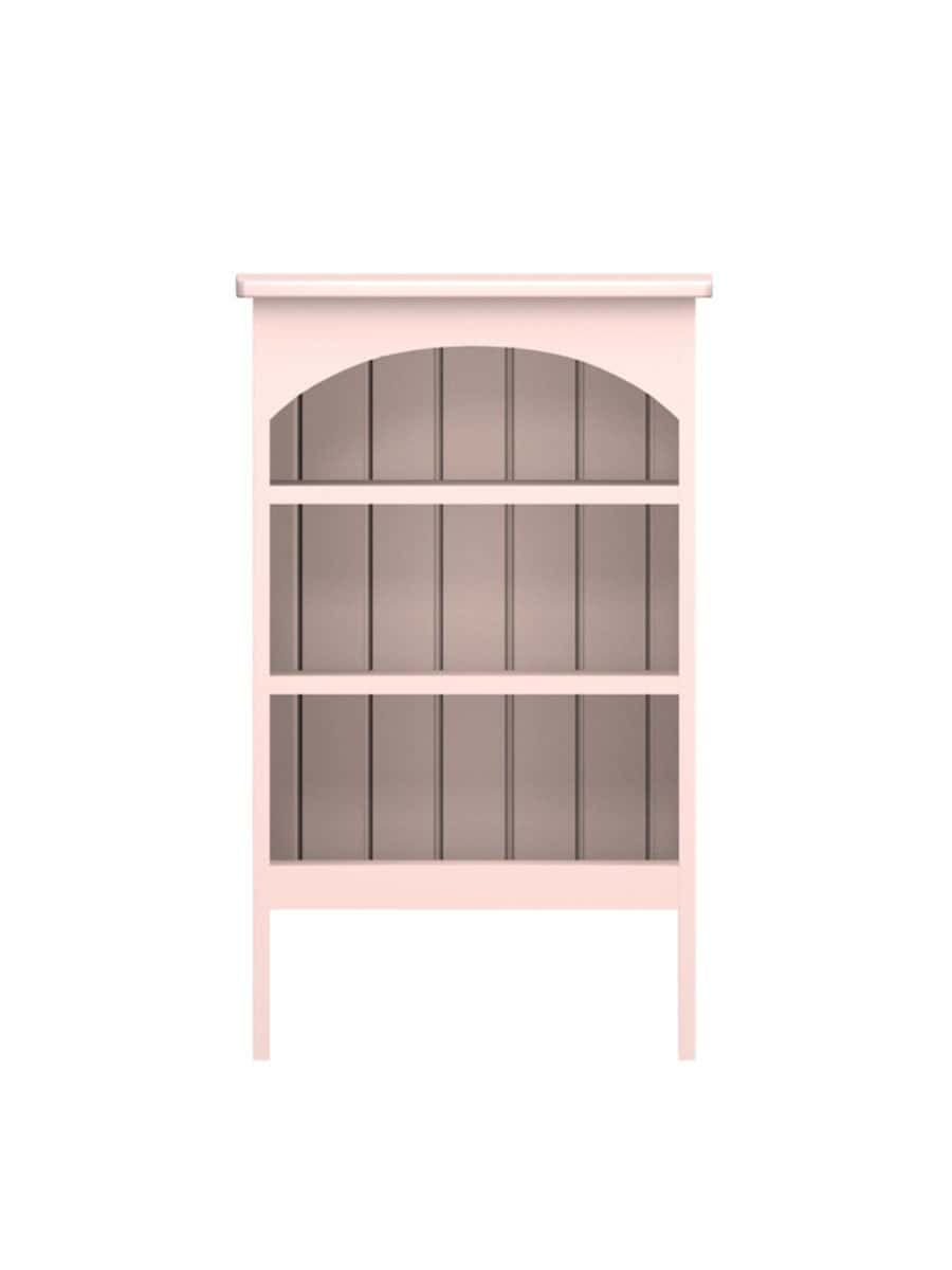 Belfast Bookcase, Arch, Beadboard Interior Back Panel, Blush