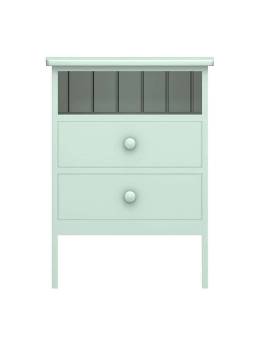 images Ogden Nightstand, Straight Apron, Beadboard Interior Back Panel, Duck Egg