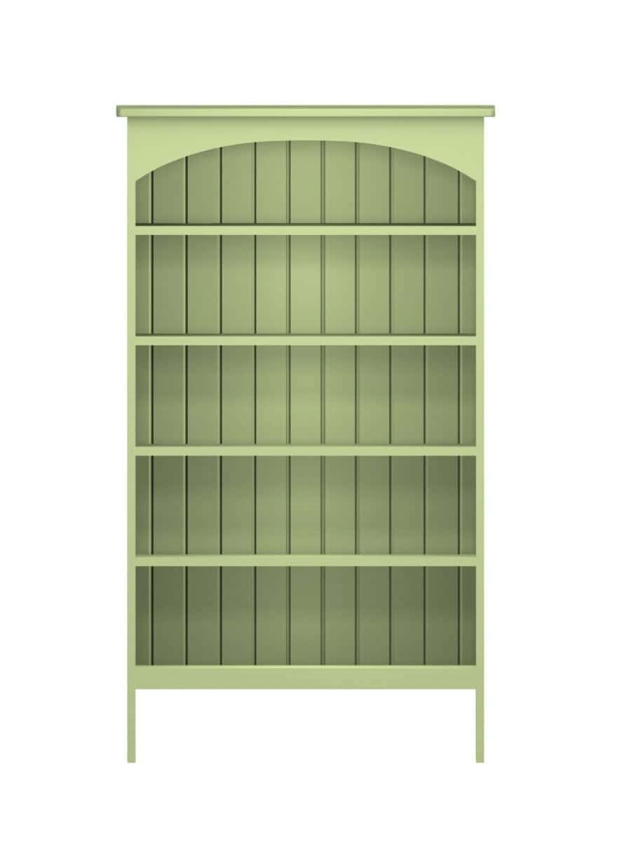 images Saco Bookcase, Arch, Beadboard Interior Back Panel, Celadon