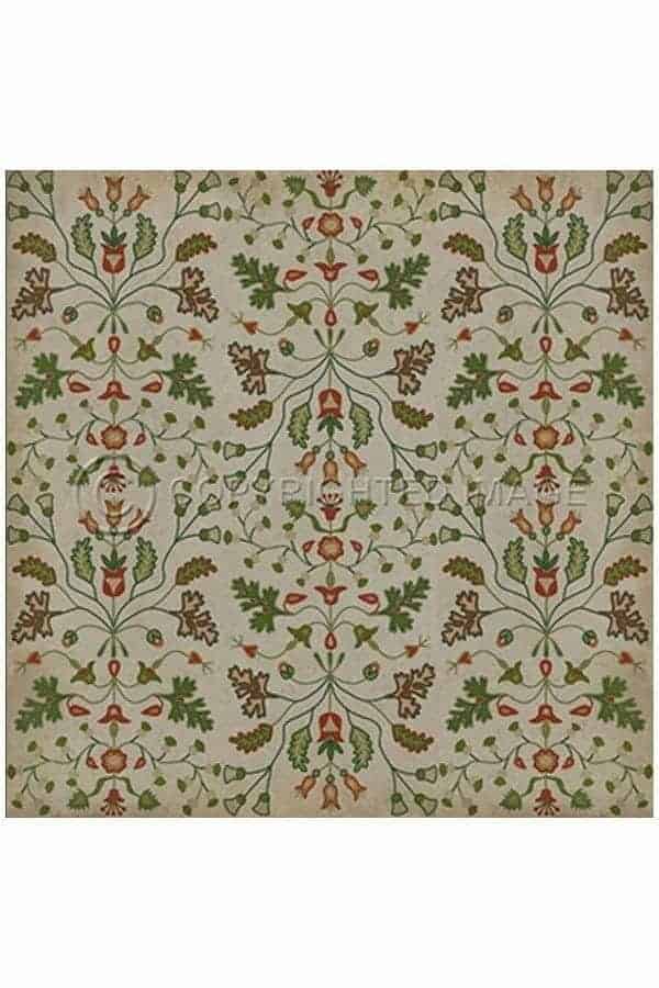 images Bellefleur Helene Vinyl Floor Cloth, 36 x 36 Square