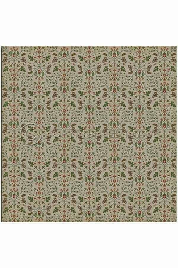 images Bellefleur Helene Vinyl Floor Cloth, 96 x 96 Square