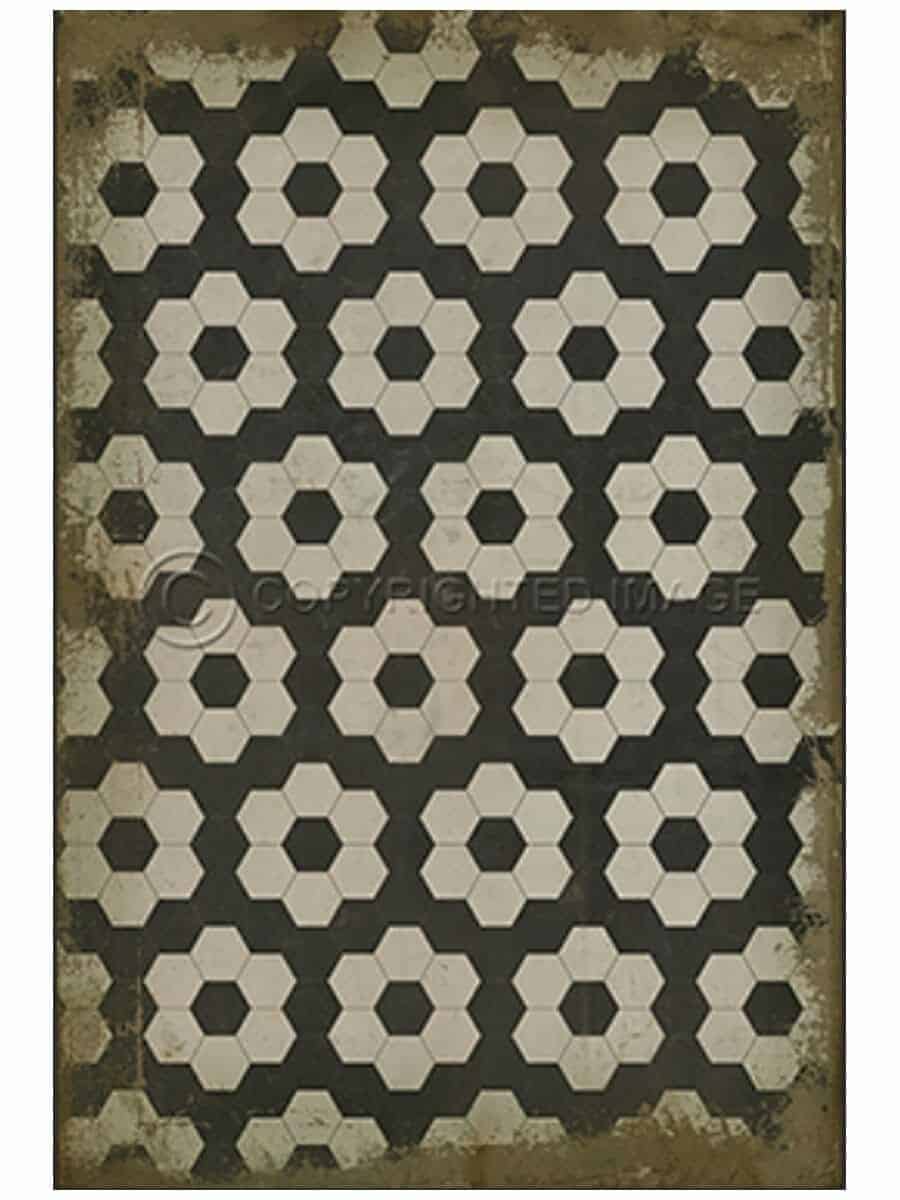 images Spicher Vinyl Floor Cloths, Spicher Vinyl Floor Cloths, Black Aline Vinyl Floor Cloth, 20 x 30, 38 x 56, 52 x 76, 70 x 102