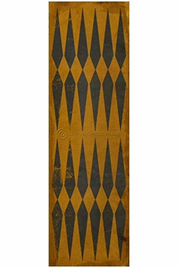 images Black Lois Vinyl Floor Cloth, 36 x 115 Runner